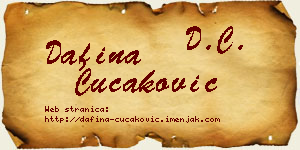 Dafina Čučaković vizit kartica